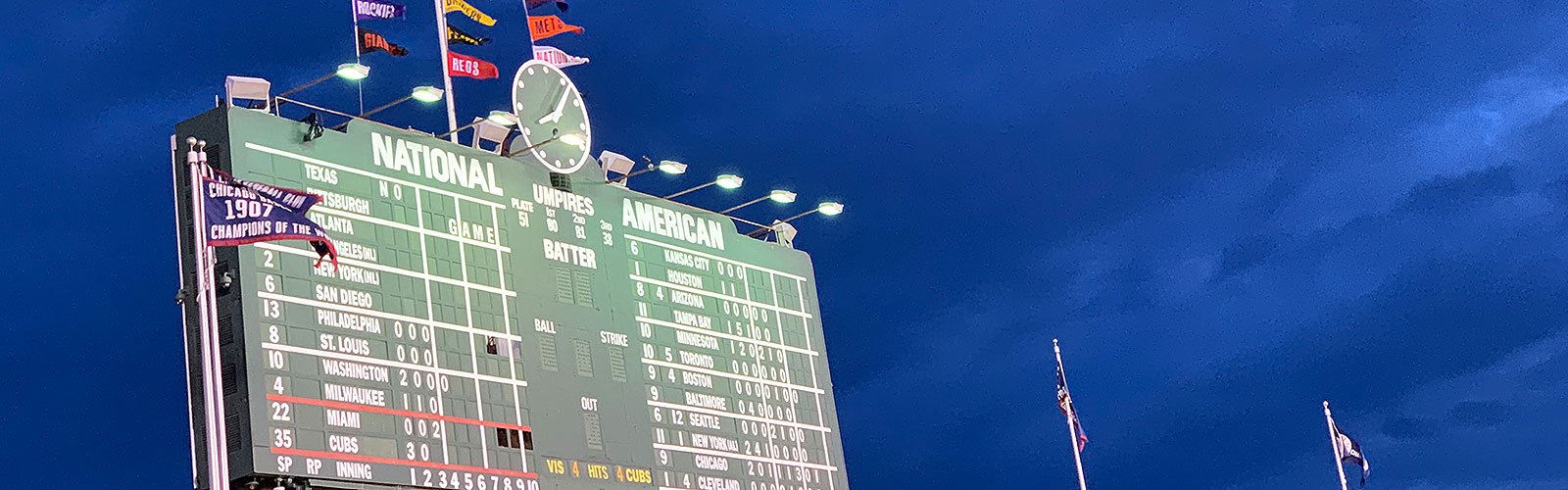 Wrigley Field scoreboard