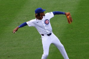 Kevin Alcantara throws ball