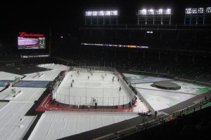 Ice rink and video board