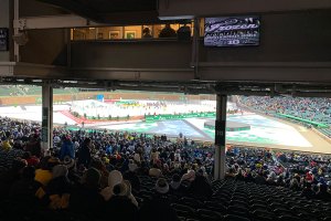 View of rink from lower deck