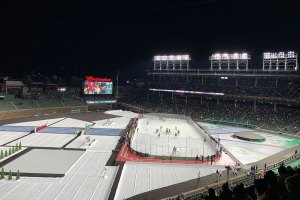 View from left field foul pole