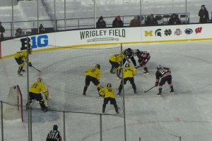 Face off on Michigan end of ice