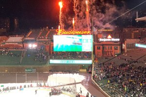 Fireworks go off as Ohio State celebrates a victory