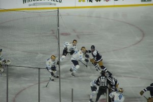 Face off on Notre Dame end of ice