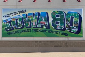 Iowa 80 World\'s Largest Truckstop sign