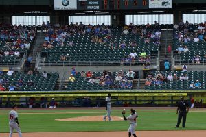 Second baseman catches ball