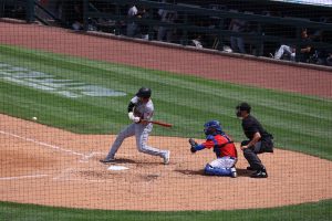 Batter prepares to swing