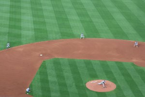 Ball in air after pitch