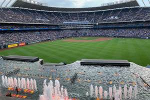 Fountains in left field