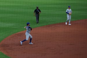 Shortstop throwing ball