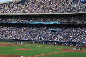 Man leads off first base during Shota Imanaga pitch